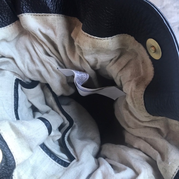 Zara Leather Bucket Bag Satchel Black - Picture 7 of 9